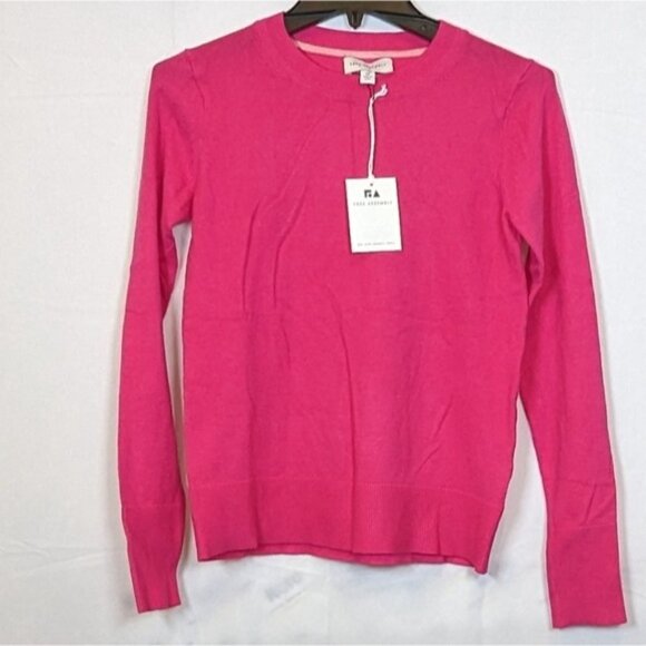NWT Free Assembly Women’s Pink Crewneck Long Sleeve Sweater, size XS - Picture 3 of 6
